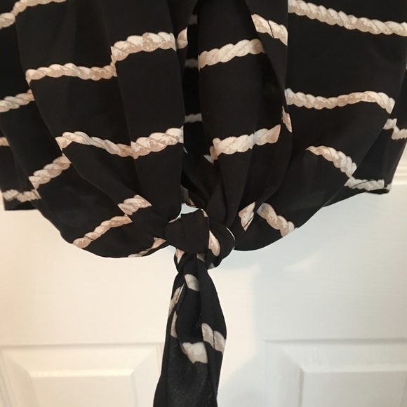 Joie | silk button and tie front blouse - Picture 4 of 5